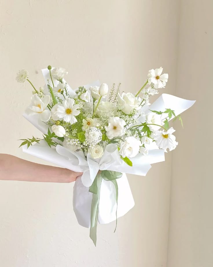 White Garden Arrangement - Fresh Flowers