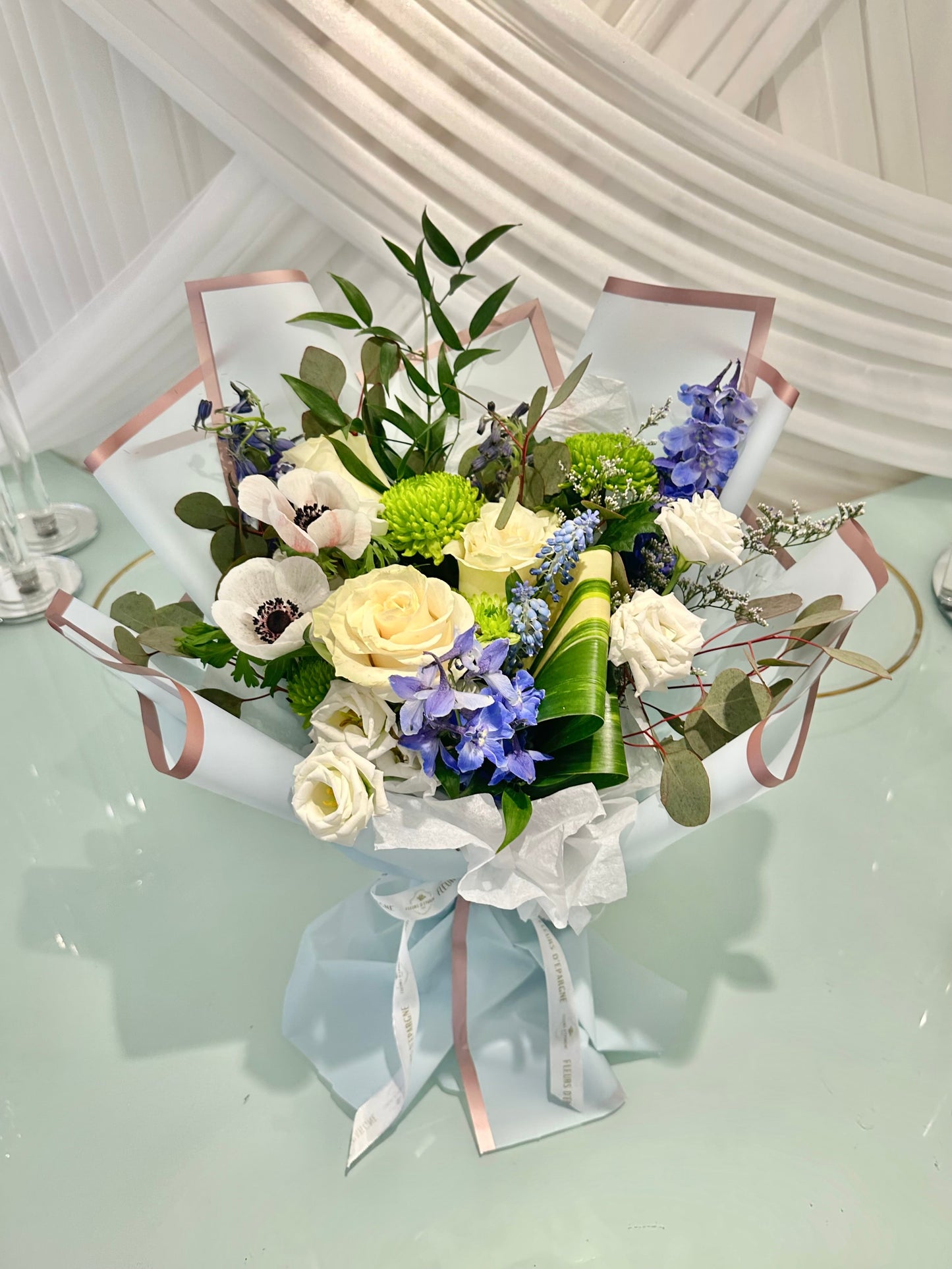 Ocean Blues Arrangement - Fresh Flowers