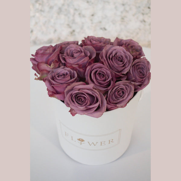 purple rose hat box