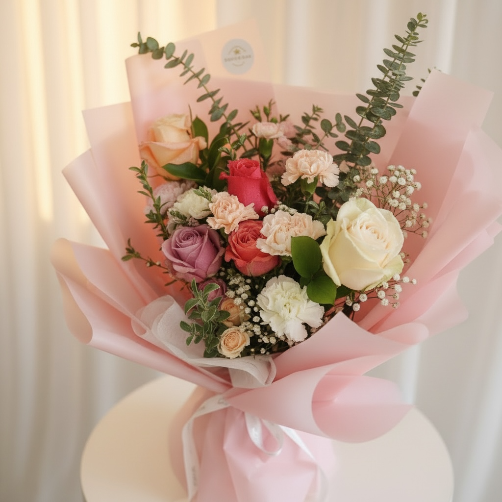 Pink Pop Arrangement - Fresh Flowers