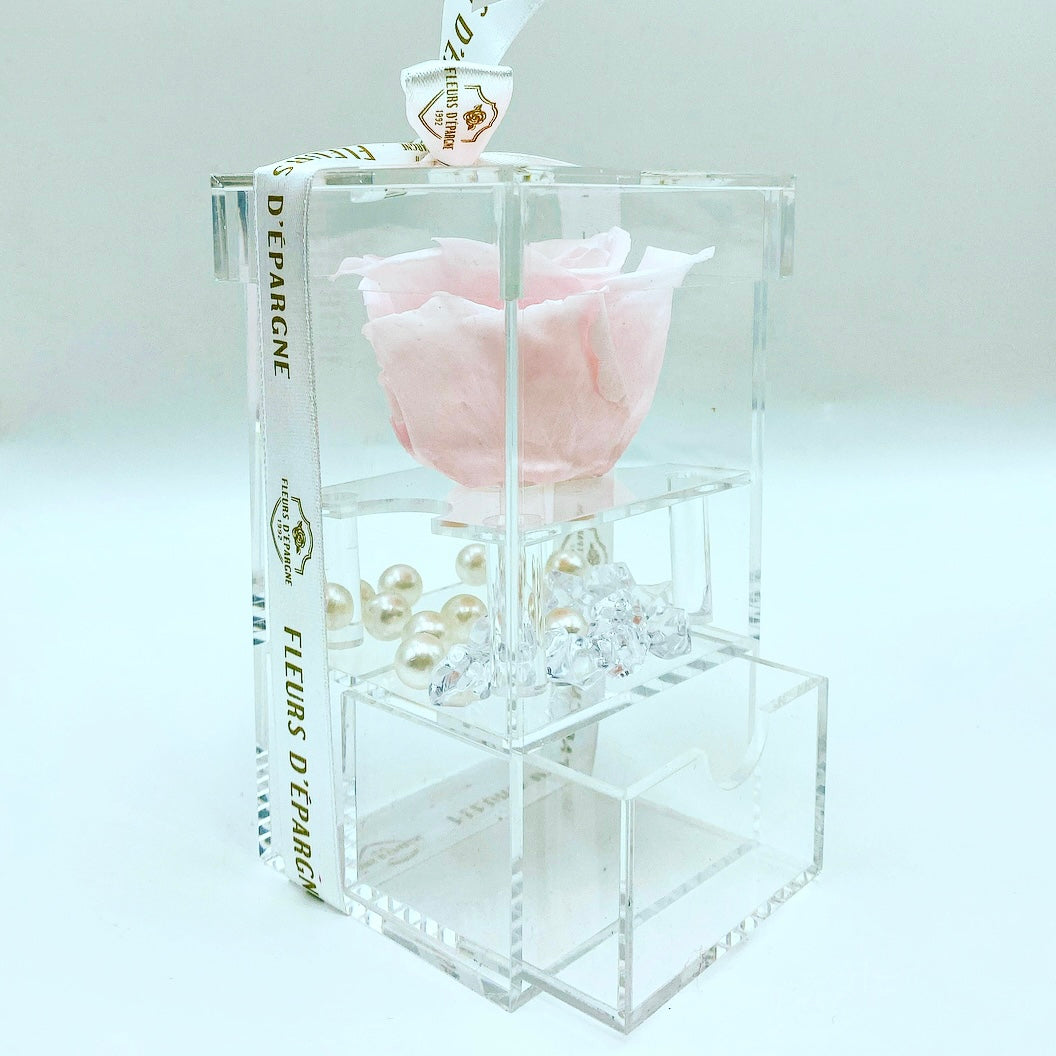 Luxe Crystal Preserved Rose Vanity