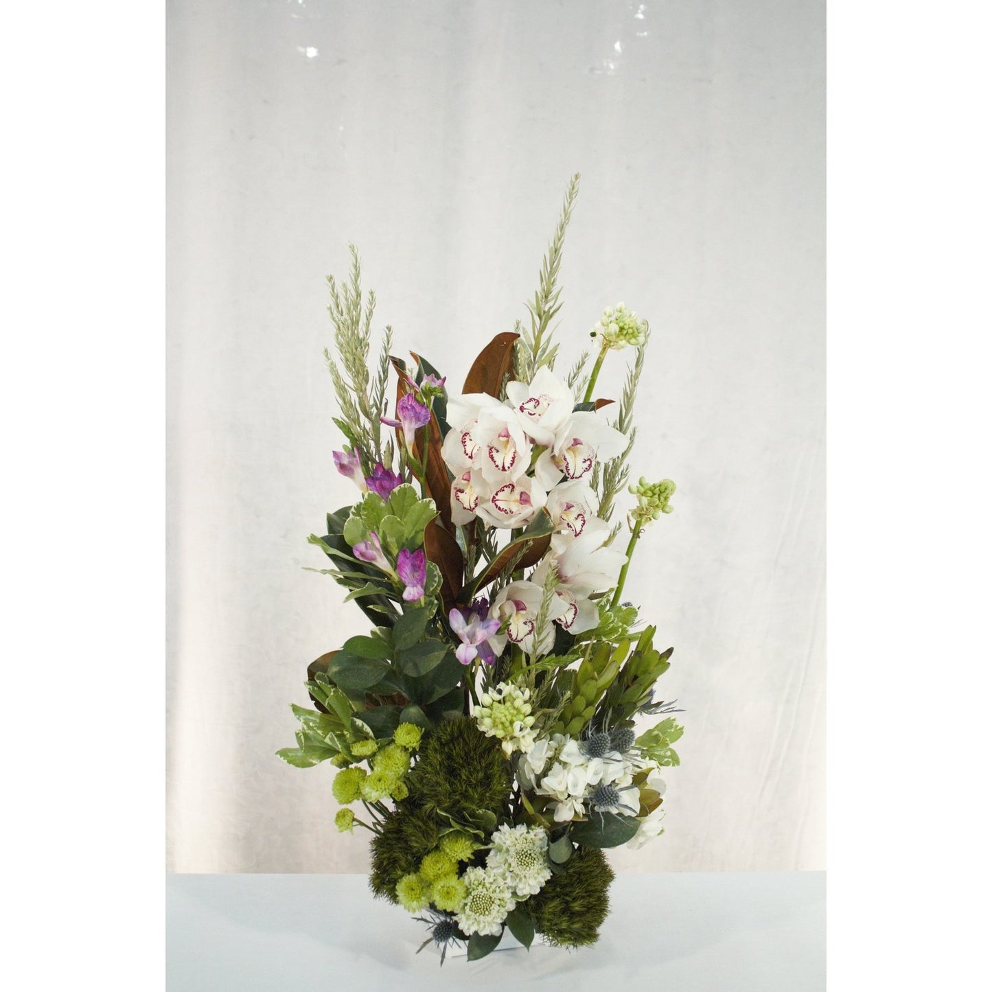 flower arrangement with orchids