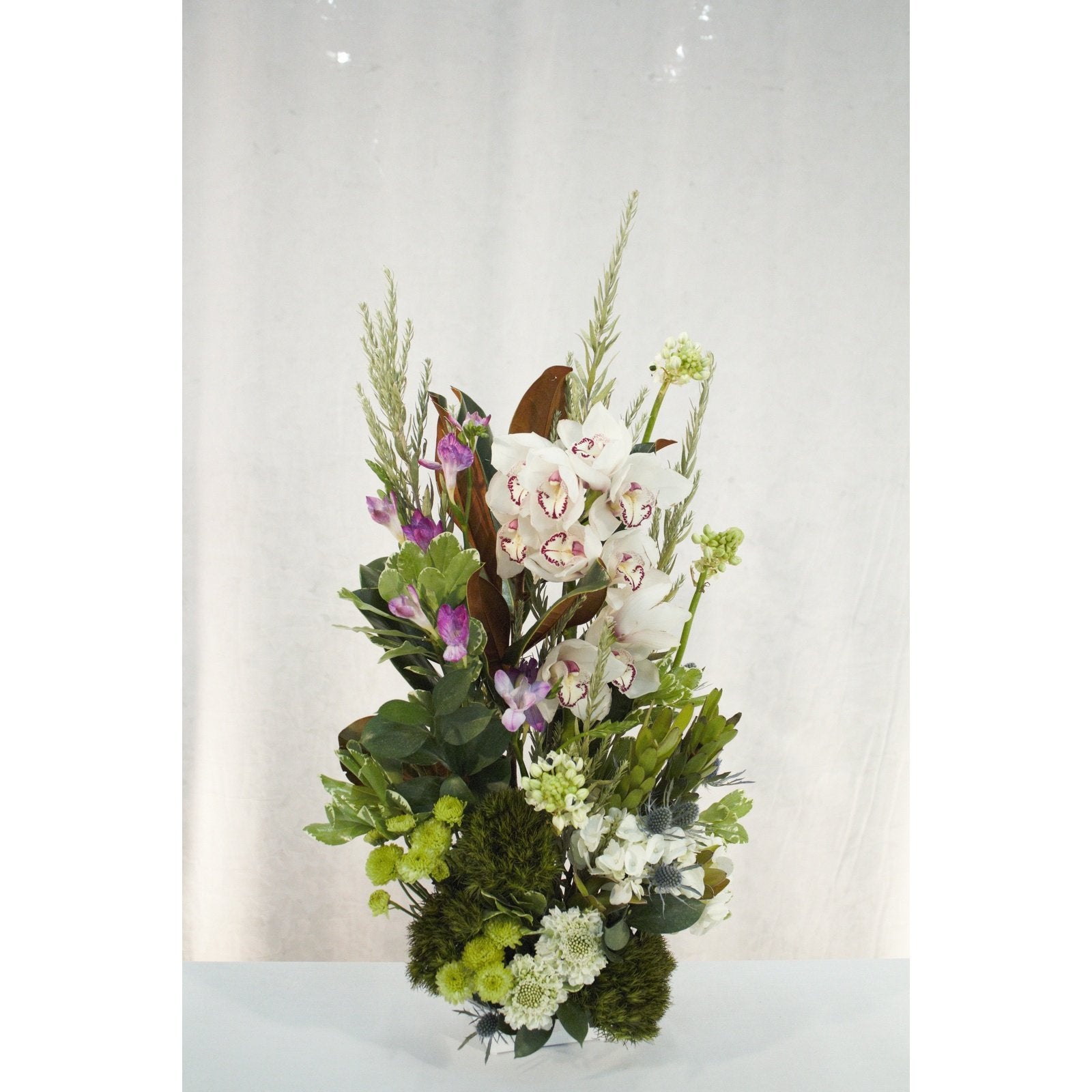 flower arrangement with orchids