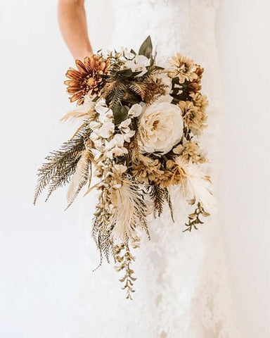dry flower bridal bouquet