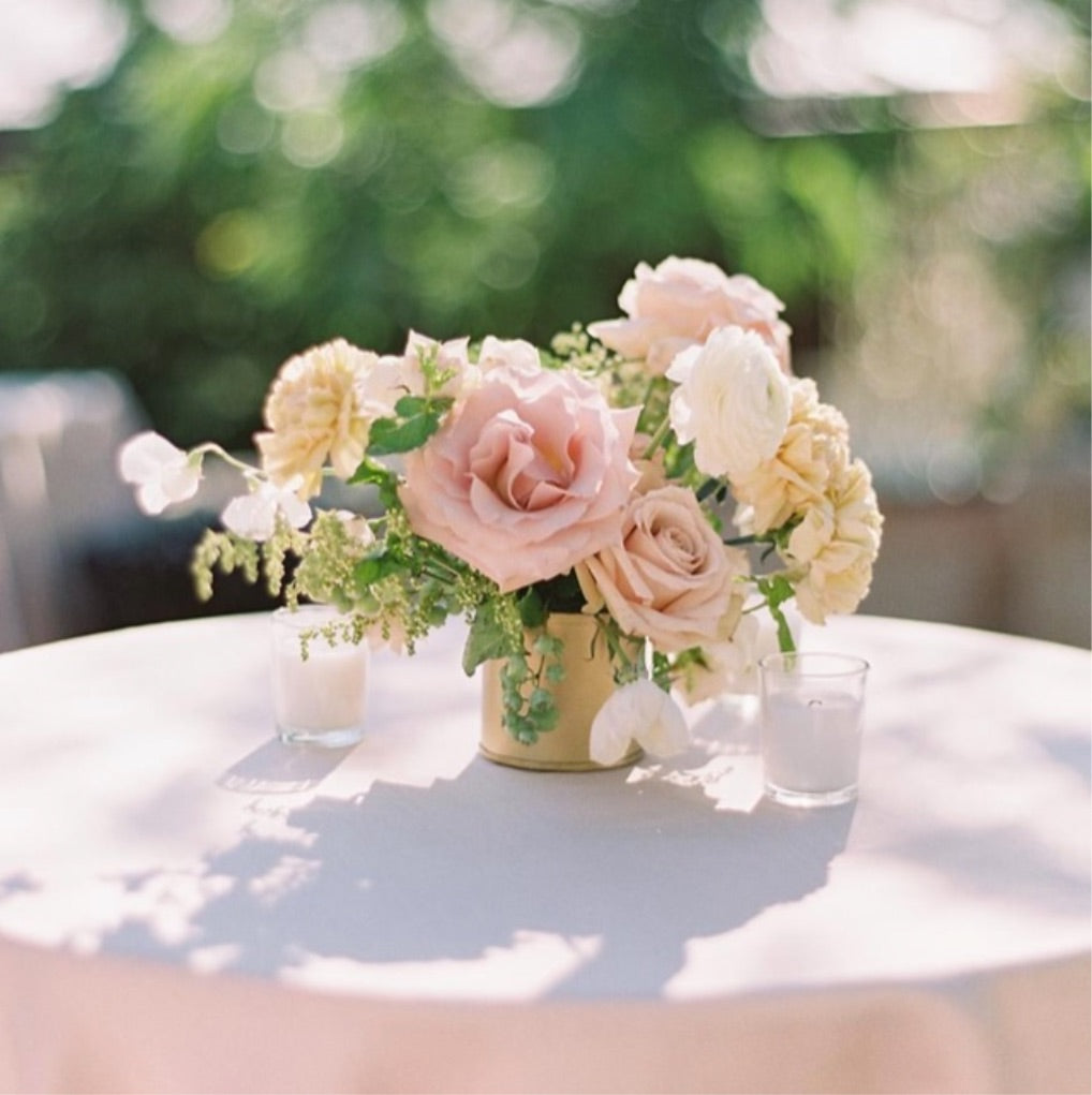 Blush and Gold Centerpiece