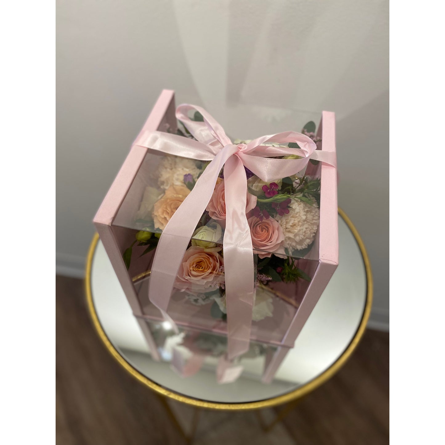 Pink Floral Heart Box