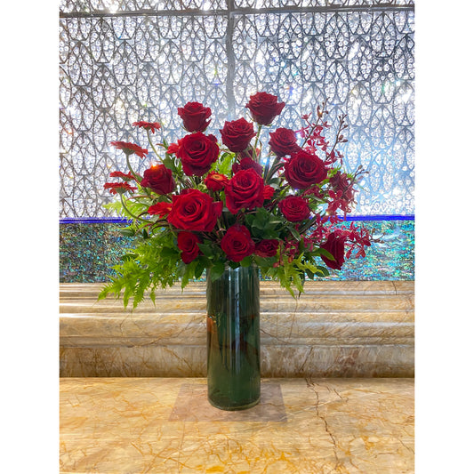 Red Rose Statement Arrangement