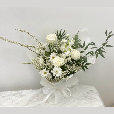 White in love bouquet